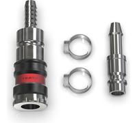 AUPROTEC Kit de raccord rapide d'air comprimé avec raccord de sécurité Würth de 6 mm + embout + colliers de serrage
