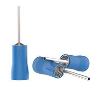 AUPROTEC Lot de 10 cosses à broches 1,5-2,5 mm² - Bleu - Longueur de la broche : 12 mm - En PVC partiellement isolé - En cuivre étamé - Forme de broche