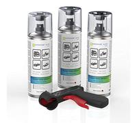 AUPROTEC Lot de 3 sprays de peinture Aupropaint Gloss - Transparent brillant - Pour voiture - 3 x 400 ml + 1 poignée pistolet d'origine