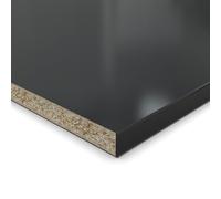 AUPROTEC Plaque décorative de 25 mm - Noir - 60 x 60 cm - Bords en ABS sur le côté long, facile d'entretien et robuste pour étagères, meubles, aménagement intérieur