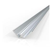 AUPROTEC Profilé d'angle intérieur en aluminium argenté anodisé 200 cm - Connecteur d'angle en aluminium - Profilé de connexion pour paroi arrière de douche de 3 mm - Revêtement mural - Baguettes