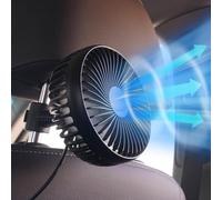 AuraCam Ventilateur de Voiture 12V, Mini Ventilateur Portable USB pour Le Passager, Rotation à 360 Degrés, Ventilateur de siège d'auto avec 3 Vitesses de Vent Fort, Pour SUV/RV/Camion/Berline