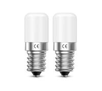 Aurahome Ampoule Frigo LED E14 Blanc Chaud 2700K, 1.5W Frigo LED Équivalent à 15W Ampoule Petit Culot à Vis pour Veilleuse, Lampe de Sel, Hotte Aspirante, Machine a Coudre (2 Pièces