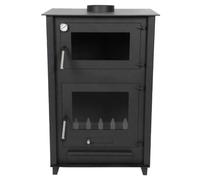 AURALIS Poêle à bois et four multifonction - 13 kW | HAUT RENDEMENT 79% : Chauffe rapide et économique grâce aux briques réfractaires qui retiennent et diffusent la chaleur.