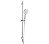Auralum Colonne de Douche sans Robinet avec Douchette 6 Jets-Barre de Douche Réglable 900mm en Acier Inox-Support Coulissant à 360°-Étagère de Rangement Incluse-Finition Chrome Anti-Corrosion