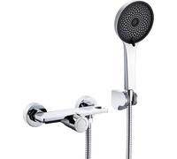 Auralum kit de douche pour baignoire cascade avec douchette 5 fonctions, robinet de baignoire chromé, kit de douche pour baignoire et salle de bain