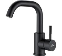 Auralum Robinet rotatif 360° pour cuisine et lavabo, Mitigeur de cuisine pour lavabo, Noir