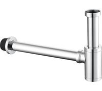 Auralum Siphon universel Réglable en hauteur 1 1/4 pouce Siphon tubulaire, garniture de vidage pour lavabo et plan de lavabo, chrome