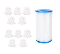 Auratrove Kit de cartouche filtrante éponge absorbant l'huile de piscine Type A/C réutilisable pour nettoyage de piscines hors sol et spas