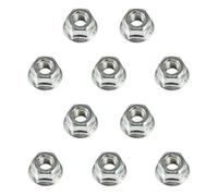 Auratrove Lot de 10 écrous de barre M8 pour tronçonneuse Stihl 362 365 371 372 357 en métal argenté