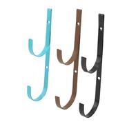 Auratrove Lot de 4 crochets en métal résistants à la rouille pour écumoire pour râteau à feuilles, filet, brosse, organisation, clôture, terrasse, mur