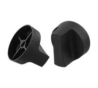 Auratrove Lot de boutons de cuisinière à gaz de 50 mm de diamètre avec insert de 8 mm pour contrôle de la cuisson, pièces de rechange en plastique rouge et noir pour barbecue plat et cuisine à