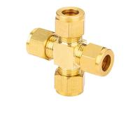 Auratrove Raccord en T en laiton de 10 mm, joint étanche pour plomberie, conduites de gaz CVC, connexion sécurisée dans les espaces restreints, facile à installer