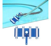 Auratrove Tête d'aspiration de piscine flexible de 35,6 cm avec brosses latérales pour nettoyage dans le béton de la piscine et du spa