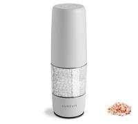 Aurevit Moulin à Sel Électrique Rechargeable USB-C, Moulin à Sel Automatique avec Mécanisme en Céramique, Réglage de Mouture, Lumière LED, Utilisation à Une Main pour Sel Marin (White)