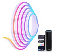 Aurevita Bande LED Néon RGB IC, Bande LED Tube WiFi pour Mur, Bande Extérieure, Contrôle par Application via Alexa, Synchronisation Musicale pour Décoration de Salle de Jeux (Sans télécommande)