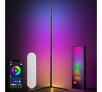 Aurevita Lampadaire LED, 159 cm Lampadaire RGB IC Dimmerable avec Télécommande et APP, 16 Millions de Couleurs, Synchronisation Musicale et Minuterie, Mode DIY Lampadaire LED
