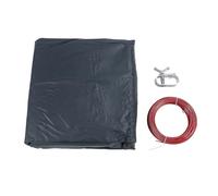 Aurikall Bâche d'hiver Ronde pour Piscine Hors Sol de 4,6 m avec revêtement en LDPE résistant au Froid avec câble de treuil et œillets de Protection UV Dessous Noir (StyleB)