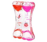 Aurikall Motif de Coeur sablier Flottant Horloge à Huile minuterie Liquide décoration de Bureau Ornement - Bleu Rose (SY01 Rose + Rouge)