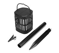 Aurikall Paquet de 2 lanternes suspendues de Jardin imperméables extérieures de lumière de Flamme Solaire avec 96 LED Effet de Scintillement de Danse Blanc Chaud pour la décoration d'allée