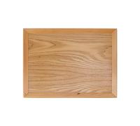 Aurikall Plateau rectangulaire en bois - Plateau de service multifonctionnel pour aliments, fruits, pizza, réunions et utilisation en extérieur, 36,5 x 27 cm (36)
