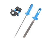 Aurikall pour l'entretien du Travail du Bois - Kit d'outils d'affûtage de tronçonneuse - Ensemble d'affûteuse Manuelle avec Limes de 3/16" et 325", Comprenant Un Cadre de Guidage et des