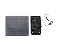 Aurikall Ventilateur d'extraction à Panneau Solaire 20 W 18 V, Ventilateur photovoltaïque monocristallin pour hangars, poulaillers, niches pour Chiens et serres, étanche IP67, 3000 TR/Min