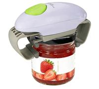 AURIVEE Ouvre-bocal Électrique - Ouvre-Boîtes Automatique Sans Effort, Idéal à la Maison, Accessoire Cuisine pour Tous, Alimenté par Piles (Blanc)