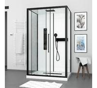 Cabine de douche 115x90x210 cm avec receveur + bonde 90mm + Grille linéaire - FACTORY 2