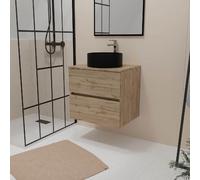 AURLANE Meuble salle de bain TIMBER 60 cm - Chêne naturel