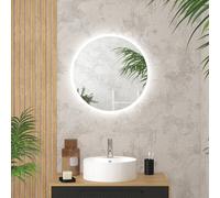 Aurlane MIR043 - Miroir LED rond 60 cm - Aluminium