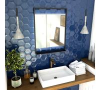 Aurlane Miroir LED Cadre Noir