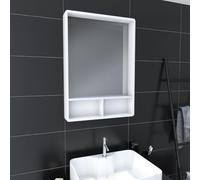 AURLANE Miroir Salle de Bain 50x70cm avec étagères - NORDIK HYLLA