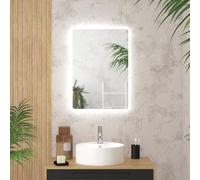 AURLANE Miroir Salle de Bain avec eclairage LED - 50x70cm - GO LED