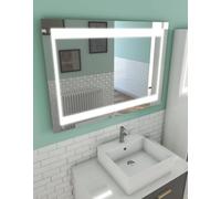 AURLANE Miroir Salle de Bain LED Auto-éclairant Chronos 100x70x4.5cm