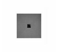 Receveur de Douche à Carreler 90x90 cm avec Bondes à Sortie Verticale - Grille Noire