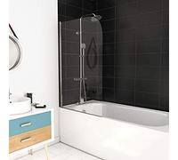 Pare Baignoire Pivotant 130X75Cm Profile Aluminium Chrome - Vela Chrome