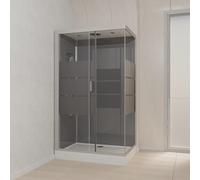 Cabine de douche rectangle 110x80x215cm - SILVERY STRIPE RECTANGLE