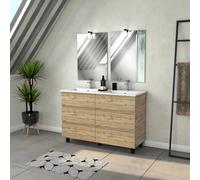 AURLANE TIMBER - Meuble salle de bain 120 cm