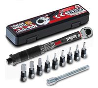 Aurlloct Jeu de 11 Clés Dynamométriques 1/4'', 5-55 Nm e Torsion, Cliquet Réversible, Précision D'erreur ± 4%, Pour Changement de Vélo et Pneus et Réparation à Domicile