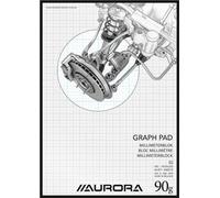 Aurora - Bloc millimétré A4 50 feuilles 90 grammes bleu | 10 pièces