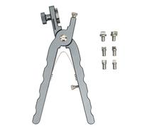 AurSoltriad Perforateur de trous pour montres et cuir, outil à ressort très élastique, perforateur multifonctionnel pour ceintures et bracelets de montre, avec 6 couteaux de rechange pour un