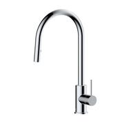 Aurum mitigeur évier sur pied à levier 44 cm avec douchette extractible 2 jets, chrome brillant (SATBAUR286CR)