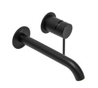 Aurum mitigeur lavabo encastré à levier avec corps d'encastrement, noir mat (SATBAUR101C)