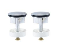 Ausi Bouchon d'évier 38,5 mm, bonde de lavabo en laiton, remplacement de bonde de lavabo, longueur réglable, argent