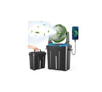 Ausic Ventilateur brumisateur portable oscillant amélioré de 25,4 cm 9 L avec lumière, [max 55 heures] Ventilateur brumisateur de chariot de golf pour terrasses extérieures, ventilateur extérieur