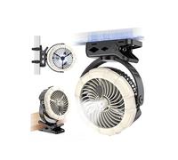 Ausic Ventilateur de croisière magnétique avec brume, [5 à 45 heures] Ventilateur portable pour chariot de golf, rotation à 720°, ventilateur de camping extérieur avec LED, ventilateur de voyage à