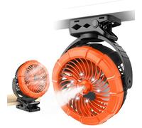 Ausic Ventilateurs brumisateurs pour voiturette de golf, ventilateur magnétique portable avec brume, autonomie maximale de 45 h, ventilateur d'extérieur à clipser, ventilateur de poussette de camping
