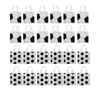 Ausla 24 PCS Sacs Cadeaux de Fête de Football Non Tissés Sacs à Cadeaux Double Face à Motif de Football avec Poignées Blanches pour Événements Sportifs D'Anniversaire sur le Thème du