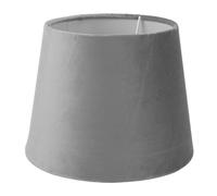 Ausla Abat-jour en Tissu Abat-jour en Velours Conique de Remplacement 16,5 X 21,5 X 16 Cm E27 E14 pour Table de Chevet, Lampadaire, Chambre à Coucher, Salon, Hôtel (gris clair)